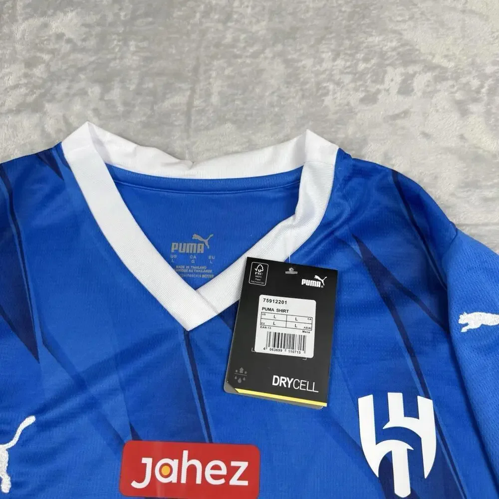 2024 Puma Al Hilal Home Football Shirt Men L Saudi Pro League Jersey Blue Arabic - Picture 6 of 10